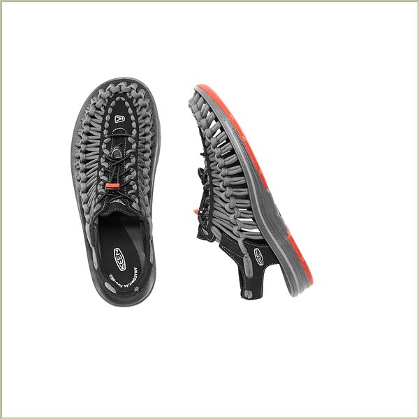  Uneek Flat Cord Black Keen Men Sandals
