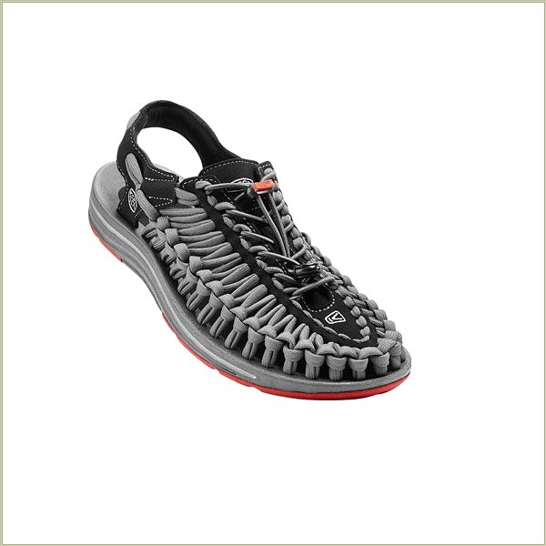  Uneek Flat Cord Black Keen Men Sandals