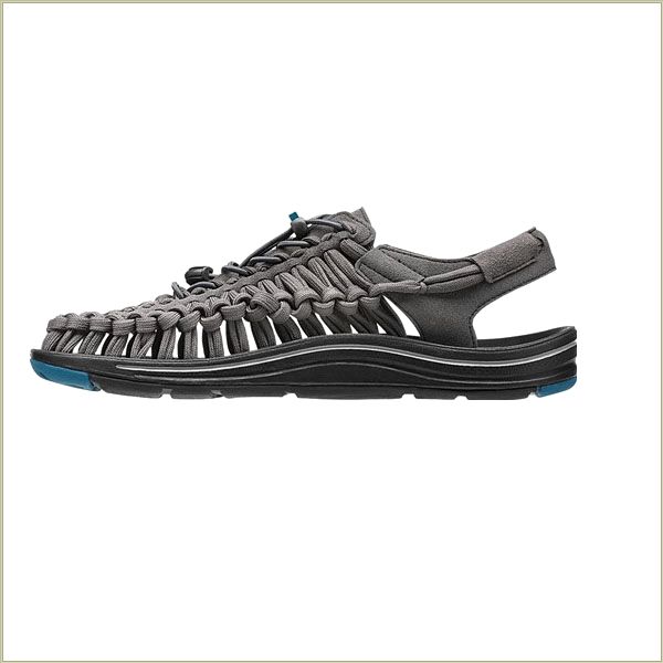  Uneek Flat Cord Raven Keen Men Sandals