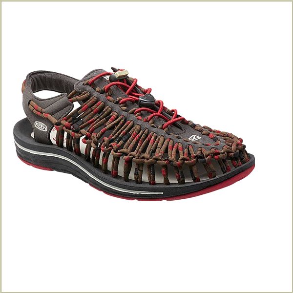  Uneek Round Cord Red Dahlia Keen Men Sandals