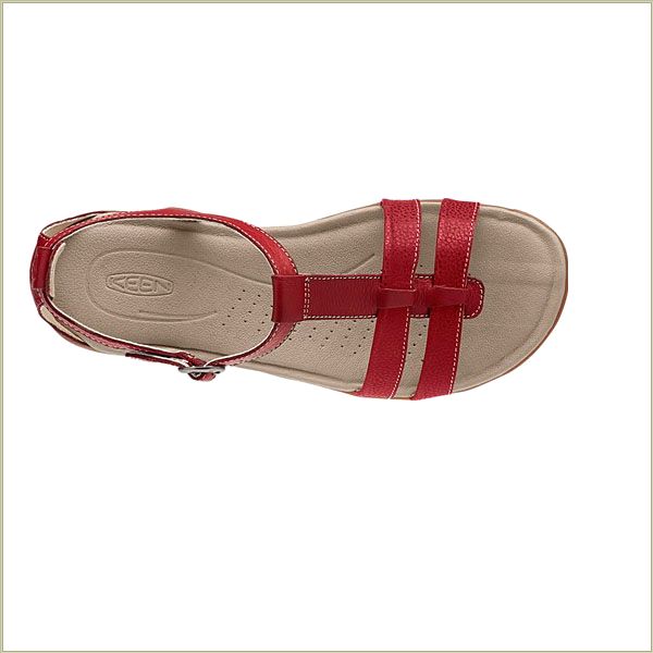  Rose City T-Strap Red Dahlia Keen Women Sandals