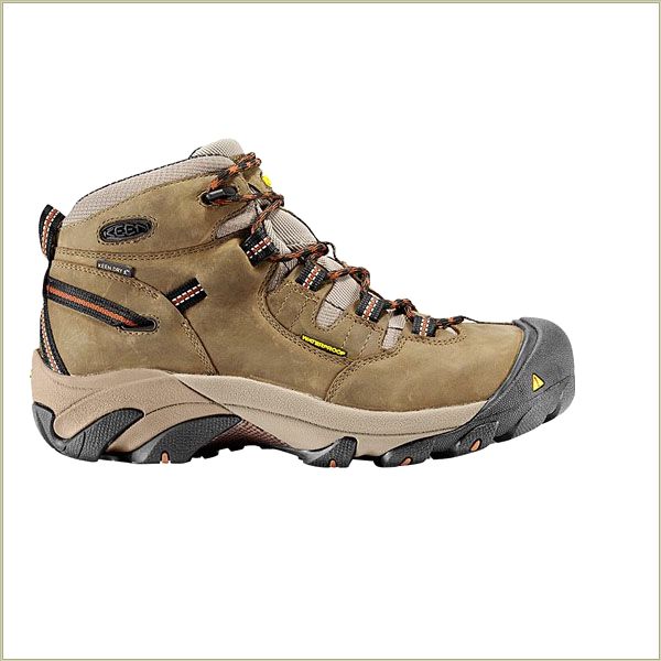  Detroit Mid Black Olive Keen Men Work-Boots-Shoes