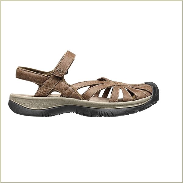  Rose Leather Dark Earth Keen Women Sandals