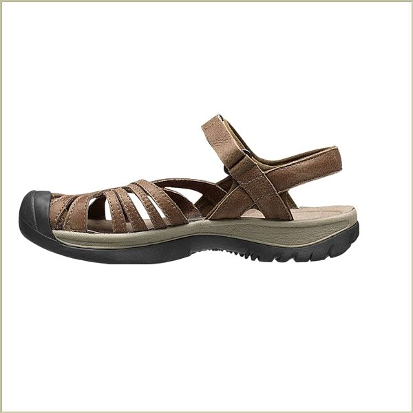  Rose Leather Dark Earth Keen Women Sandals