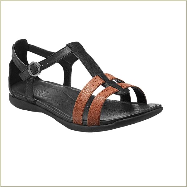 Rose City T-Strap Black Keen Women Sandals