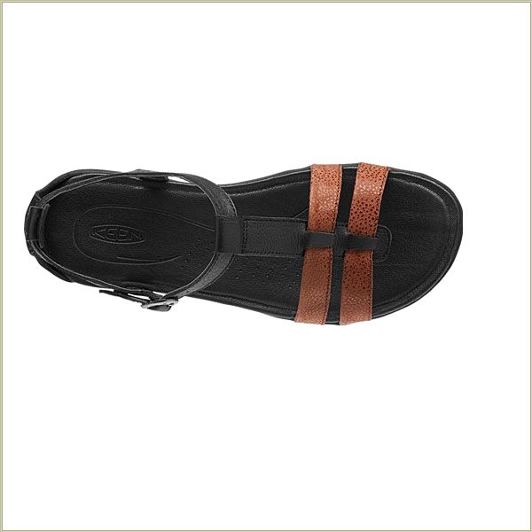  Rose City T-Strap Black Keen Women Sandals