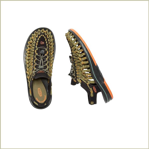  Uneek Round Cord Orange Ochre Keen Men Sandals