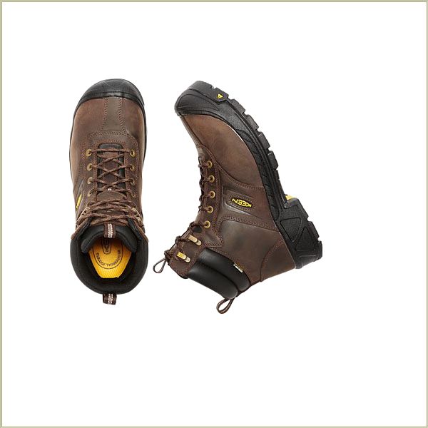  Warren Waterproof Cascade Brown Keen Men Work-Boots-Shoes