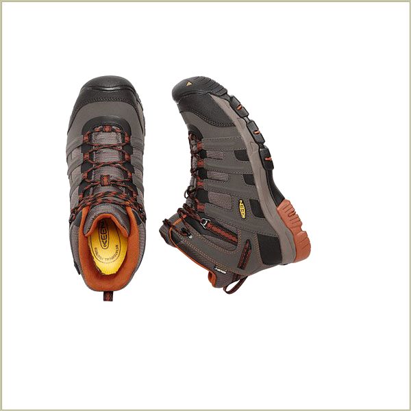  Omaha Mid Wp Black Olive Keen Men Work-Boots-Shoes