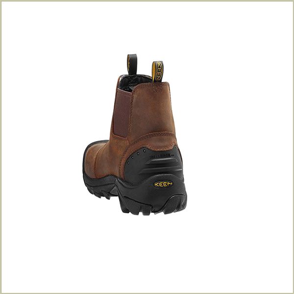  Detroit Slip-On Cascade Brown Keen Men Work-Boots-Shoes