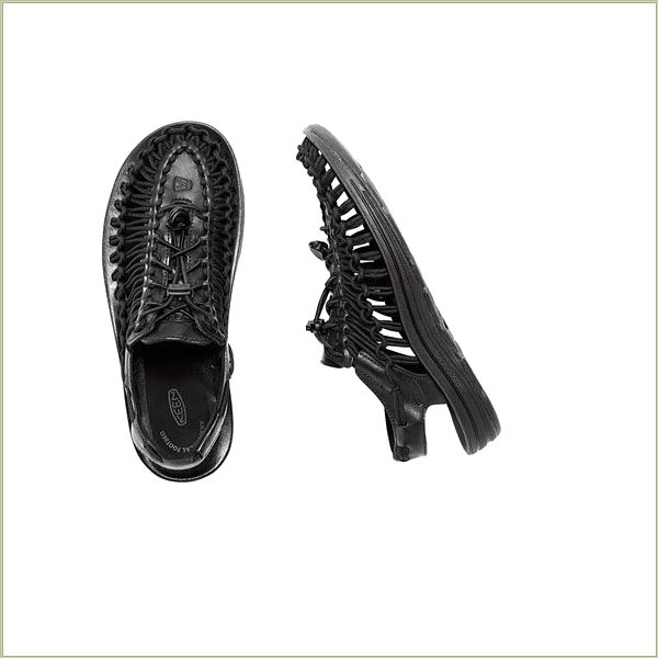  Uneek Leather Black Keen Men Sandals
