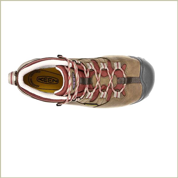  Detroit Mid Black Olive Keen Women Work-Boots-Shoes